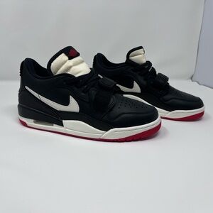 Size 7.5- Air Jordan Legacy 312 Low Black Sail University Red